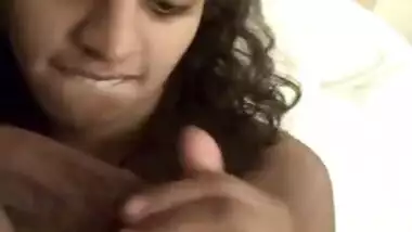 Sexy Curly Haired Bangalore Girl Gives the Best Blowjob Ever