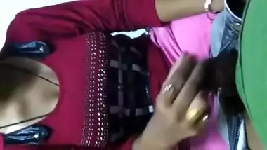 Saggy lady playing with dick (Hindi audio)