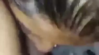 Horny girl naked sucking dick of lover in hotel room