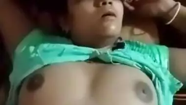 Today Exclusive- Desi Wife Boobs And Pussy Video Record By Hubby