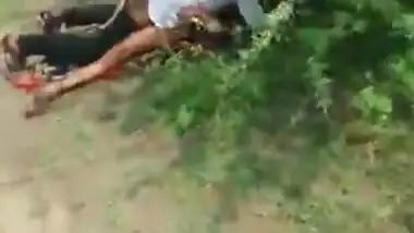 Couple caught fucking outdoor