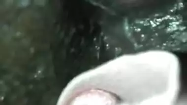 Extreme close up of real virgin wet creamy pussy