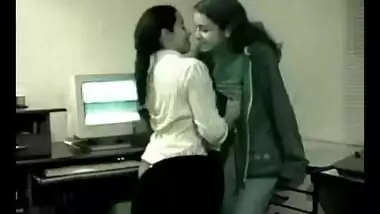 Desi Indian porn clip of lesbian office girls doing fun