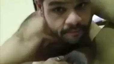 Kannada guy sucking sexy pussy of wife