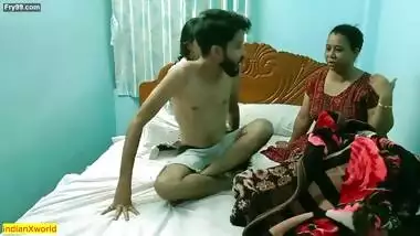 Desi hot boy fucking two hot girls together! Indian threesome sex