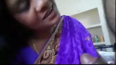 Desi unsatisfied auntie’s saree & blouse removed