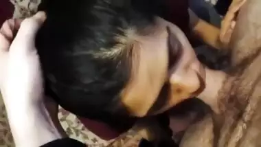 Sexy Tamil girl sucking the dick of her client