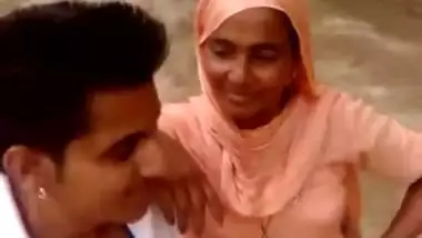 Boy and Desi MILF smile on camera thinking about upcoming porn video