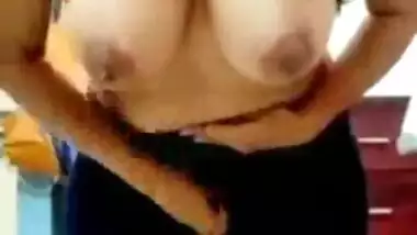 Bangalore College Girl Flaunting Her Big Boobs