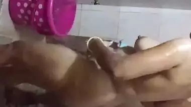 Indian Wife Blowjob and Fucked In Bathroom