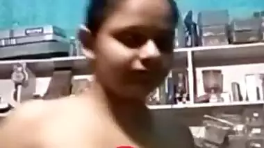 Desi bhabi show her cute boob video call with lover