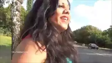 Indian amateur bbw Kikis public flashing and outdoor voyeur