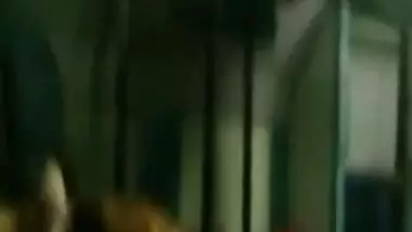 Indian boy flash dick cum on train while girl in next side