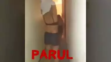 Two eccentric Desi students perform strip XXX show in the corridor