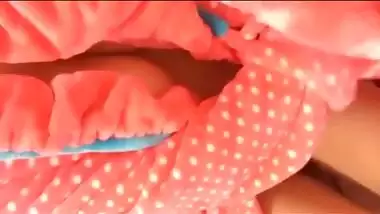 ig boobs bhabhi in pink gown