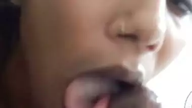Tattooed girl jerking dick and viral Indian blowjob