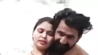 Desi XXX whore allows bearded guy to take her bra off and touch titties