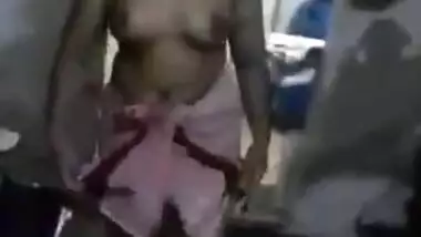 Desi topless girl dancing in her hostel