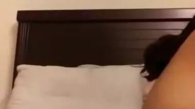 Horny milf from Delhi masturbating at a hotel