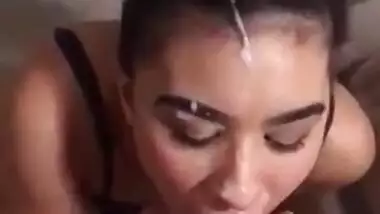 Horny Indian Girl Enjoying Cum Facial