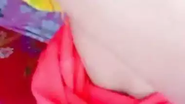 Wet pussy GF masturbating during video call sex