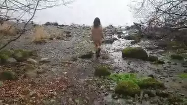 Shameless indian hottie has risky sex in public by the lake while strangers watch desi chudai POV Indian