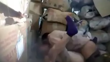 Boss fucking nepali worker in store room