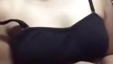 Slinky young Desi woman takes sex bra down and flaunts her XXX boobs