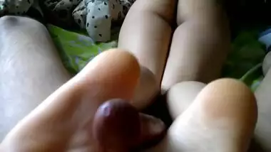 Indian GF Footjob