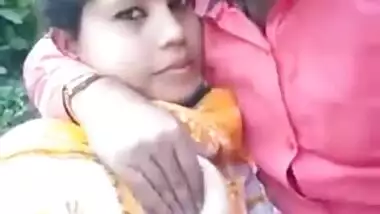 Cute Indian Girl Boob Sucking in park