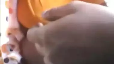 Indian guy touching and rubbing women tits in bus