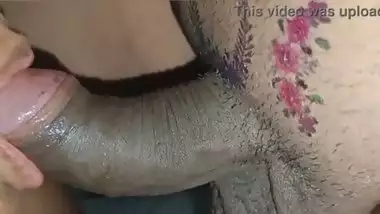 Licking cum after blowjob