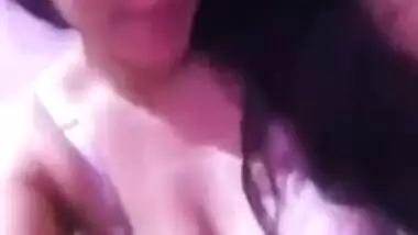 Beautiful Desi cute girl showing her boobs selfie cam