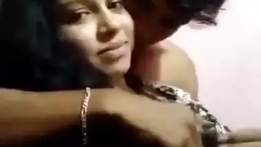 Beauty Teen Getting Boobs pressed by Lover
