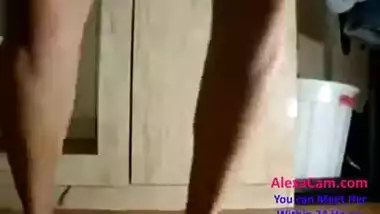 Horny bhabhi fingering her shaved pussy