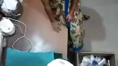 Doctor fingering to patient