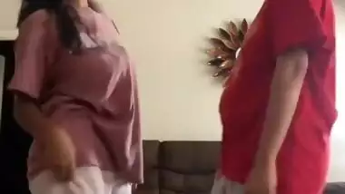 Desi girls big jiggling boobs in tshirt ans pants