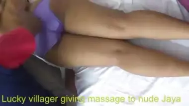 Lady getting massaged by Villager I