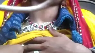 Breasty Rajasthani girl showing her large mounds on webcam