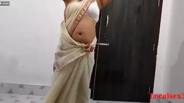 White saree Sexy Real xx Wife Blowjob and fuck