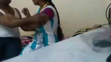 Tamil newly married couple alone in room hubby record vid