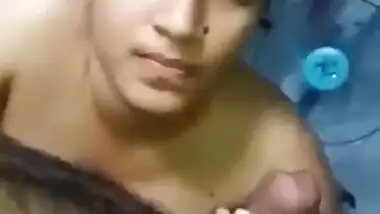 Desi Beautiful Wife Sucking Dick