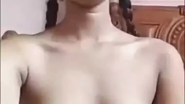 Bangladeshi cute girl showing her small boobies