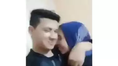 Hot hijabi girl enjoying with her boyfriend