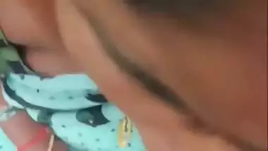 Village lady sucks husband’s dick outdoors in desi porn