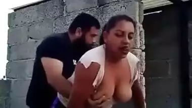 Sri Lankan Office Lady Hard Fucked from Behind on a Rooftop (Very Horny)