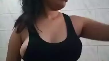 Indian girl knows there's a XXX camera filming her sex showering