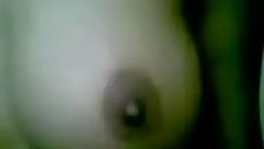 Shy Indian girlfriend self-shooting while...