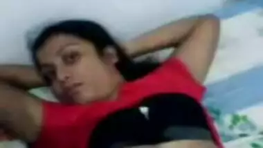 Hot indian young Couples foreplay on bed