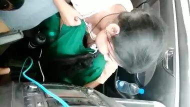 Wearing clothes after fucking in car